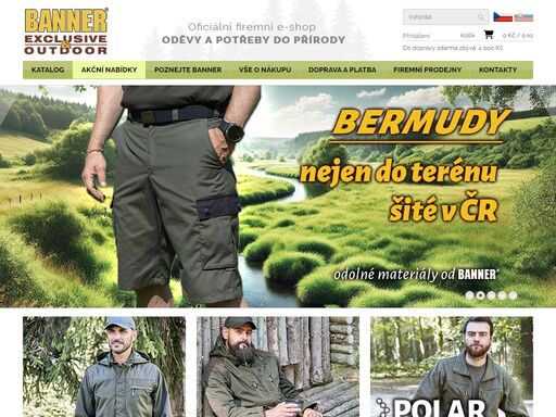 specializované outdoorové a lovecké oblečení a vybavení. špičkové materiály do náročných podmínek i pro volný čas. nejširší nabídka na trhu. oficiální firemní e-shop banner exclusive&outdoor. prodejny pro lovce, myslivce, outdoorové nadšence.