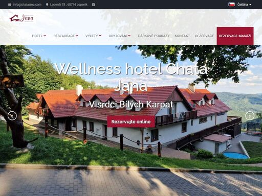 chata jana | horský wellness hotel | bílé karpaty