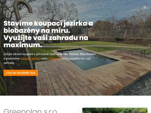 stavíme koupací jezírka a biobazény na míru. využijte vaši zahradu na maximum. estetické, ekologické a udržitelné vodní prvky do vaší zahrady.
