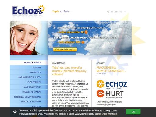echoz - výroba a instalace rekuperačních výměníků - teplo z chladu. využití odpadního tepla z vašeho chladícího zařízení systémem rekuperace a rekuperačních výměníků.