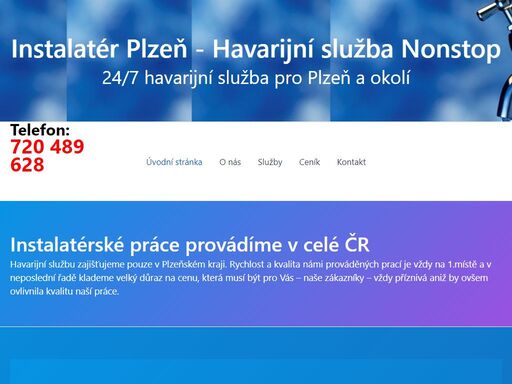 topení, voda, kanalizace - havarijní služba non-stop, instalatér a instalatérské práce v plzni 