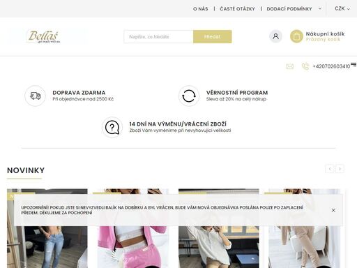 bellas cz - dámská móda - fashion e-shop. internetový obchod s módou bellas.cz - dříve fashion e-shop.cz. prodáváme dámské oblečení mnoha druhů, moderní, stylové, trendové!