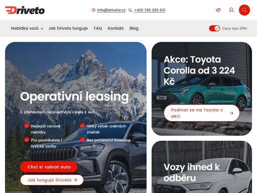 operativní leasing aut pro firmy, podnikatele i soukromé osoby. vyberte si nové auto a jednoduše jezděte.