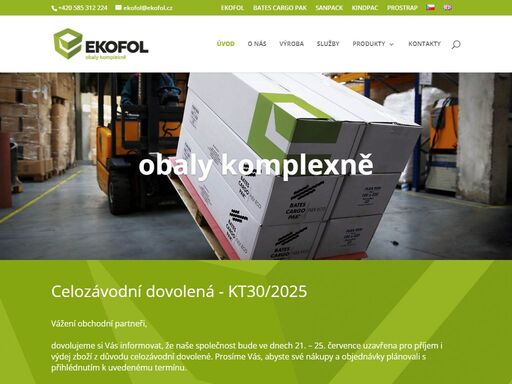 jsme specializovaná výrobní, servisní a velkoobchodní firma zaměřená na oblast balících materiálů, obalových technologií a ochrany zboží v průběhu přepravy.