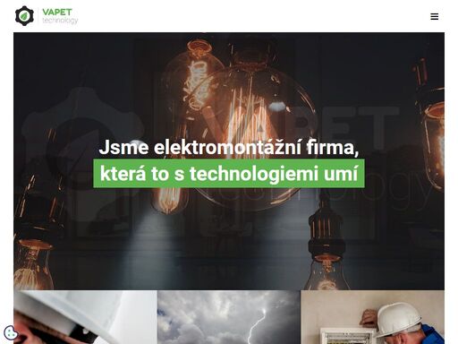 vapet technology - elektromontážní firma v přešticích. provádíme elektroinstalace všeho druhu od zavedení silnoproudu, slaboproudu po hromosvody a revize.