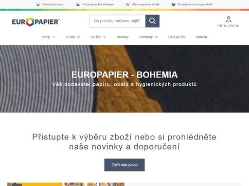 vaše jednička při poskytování řešení na míru v oblasti papírů, obalů a hygienických potřeb.