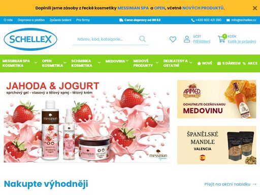v naší nabídce naleznete bio mandle a ostatní sušené plody biocomercio ze španělska, medovinu apimed ze slovenska a přírodní řeckou kosmetiku messinian spa.