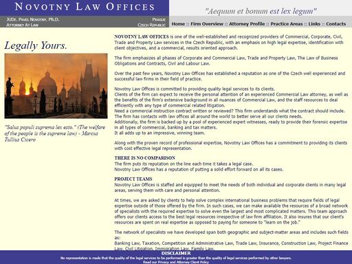 judr. pavel novotny, ph.d. | novotny law offices is one of the well-established and recognized providers of legal services in the czech republic
