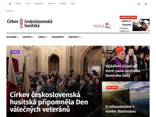 třetí největší křesťanská církev v české republice, oficiální stránky ústřední rady v praze