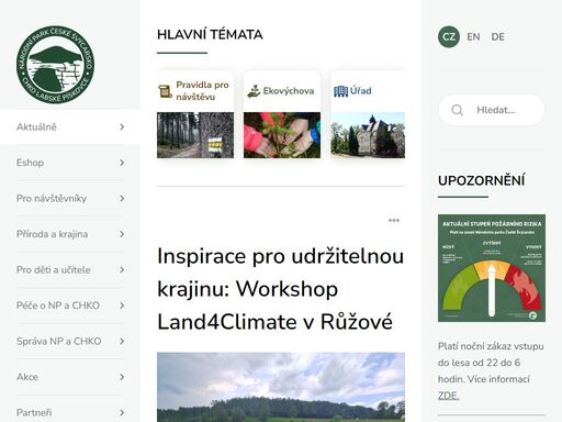 jsme jeden ze čtyř národních parků v české republice. vyhlášen v roce 2000, hlavním předmětem ochrany jsou unikátní pískovcové útvary a na ně vázaný biotop.