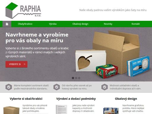 vyberte si z širokého sortimentu obalů a krabic z různých materiálů v rámci malých i velkých výrobních sérií. včetně designu a profesionálního servisu.