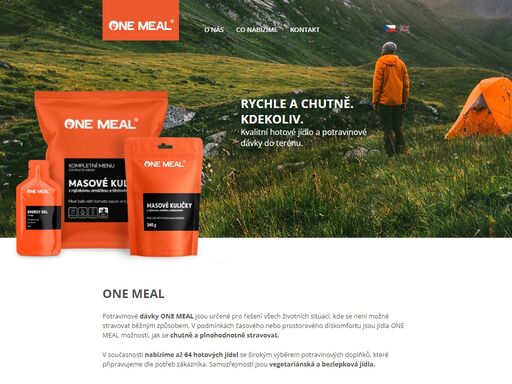 one meal. potravinové dávky určené pro řešení všech životních situací, kde se není možno stravovat běžným způsobem.