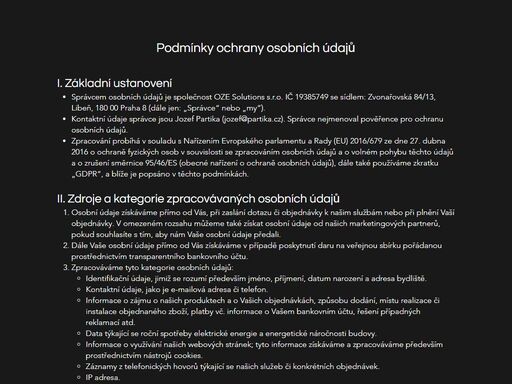 oze solutions - profesionální poradenství občanům, firmám i municipalitám. fotovoltaické elektrárny, tepelná čerpadla, projekty, dotace.