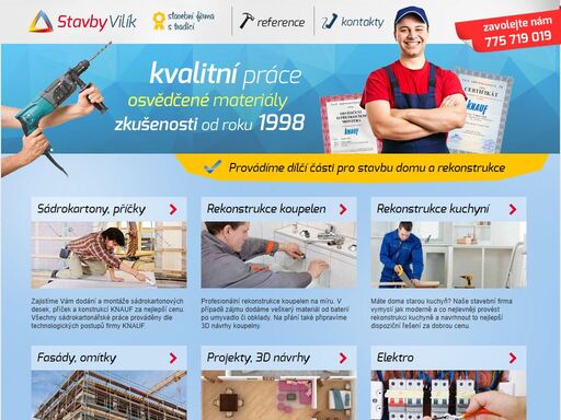 stavební firma vilém vengrin vám zajistí široké spektrum stavebních prací. zaměřujeme se na sádrokartony, zednické práce a rekonstrukce koupelen a kuchyní. pracujeme v ostravě a okolí.