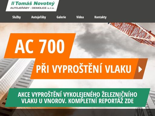 zabýváme se pronájmem autojeřábů, provádíme přepravu nadměrných nákladů i těžkých břemen, demoliční práce a další služby s využitím jeřábů v brně a okolí.