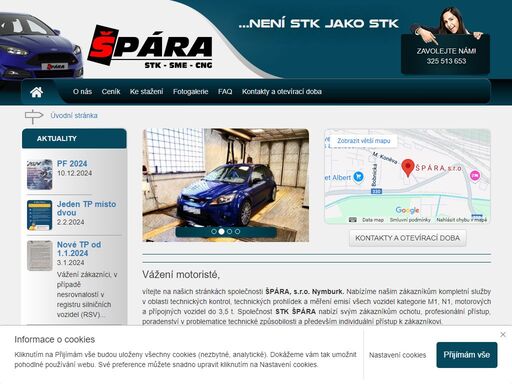 společnost špára nabízí našim zákazníkům kompletní služby v oblasti technických kontrol, technických prohlídek a měření emisí všech motorových a přípojných vozidel v kategorii do 3,5t. zajišťujeme kontroly pro dovozy, stavby a přestavby všech všech motorových a přípojných vozidel v kategorii do 3,5t. 