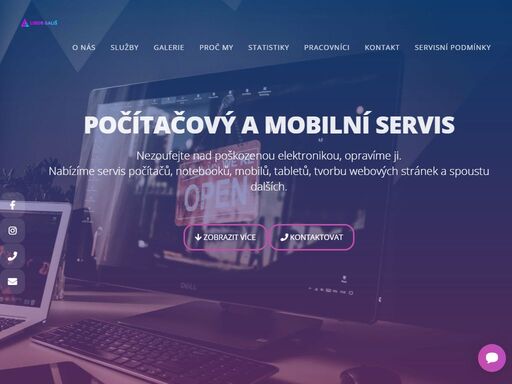 nezoufejte nad poškozenou elektronikou, nabízíme servis počítačů, notebooků, mobilů, tabletů, tvorbu webových stránek a spoustu dalších.