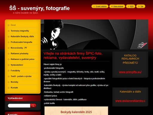 zabýváme se profesionální fotografií, reklamou, vydavatelskou činností, výrobou turistických suvenýrů, potiskem textilu, výrobou veškerých doplňků pro mažoretky. realizujeme kompletní výrobu reklamních tiskovin od nafocení, přípravy, grafické sazby, po tisk a zpracování. vydáváme regionální kalendáře, zejména beskydy, karviná, ostrava a podobně.