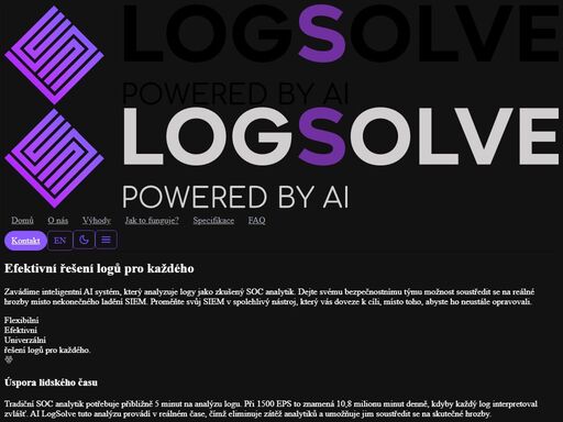 logsolve s.r.o. vyvíjí inovativní ai platformu pro automatizované zpracování logů a efektivnější bezpečnostní monitoring. naše technologie rozumí obsahu logů, standardizuje logové záznamy a podporuje všechny moderní siem / log manager systémy. umožňuje nasazení i v on-prem prostředí. jedná se o inteligentní, škálovatelné a adaptivní řešení, které je vhodné pro organizace všech velikostí.