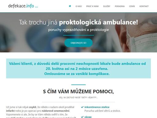 kvalitní proktologická ambulance nacházející se na praze 4. zaručujeme vám profesionální přístup  řešení zdravotních problémů. jsme defekace.info!