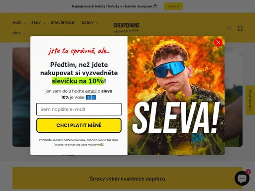 levné prsteny, řetízky či náramky a další doplňky pro muže i ženy, které zaujmou v každodenním nošení. ukažte svoji osobnost pomocí šperků.