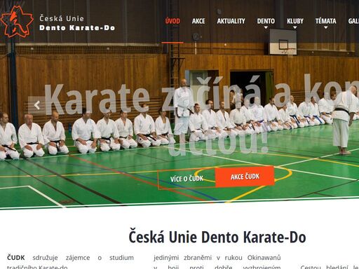 česká unie dento karate-do (čudk) sdružuje zájemce o studium tradičního karate-do.