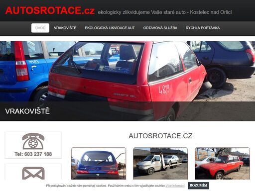 autosrotace.cz ekologicky zlikvidujeme vaše staré auto - kostelec nad orlicí