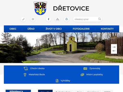 obec dřetovice