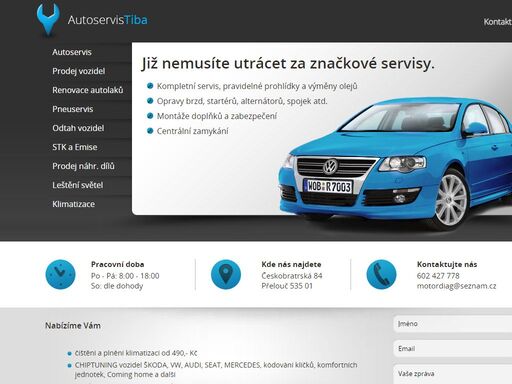 zabýváme se kompletní opravou všech osobních vozidel, plnění klimatizací, leštění světel a další činnosti spojené s automobily.