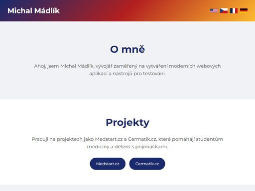 michal mádlík - vývojář webových aplikací