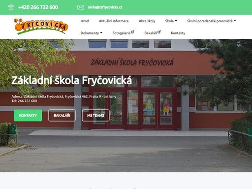 základní škola fryčovická, fryčovická 462 199 00 praha 9 - letňany