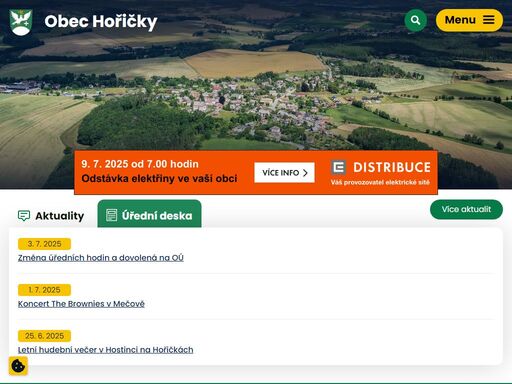 hořičky jsou větší obec.