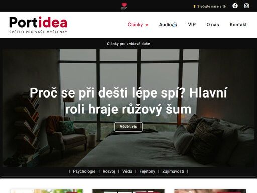 magazín portidea: psychologie, věda, zajímavosti, lifestyle… motivace, vzdělání a rozvoj se špetkou humoru.