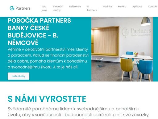 pobočka partners banky české budějovice - b. němcové poskytuje nezávislé finanční poradenství a osobní finanční plánování. finanční poradce vám pomůže ve sjednání a kalkulaci hypotéky, pojištění nebo investic