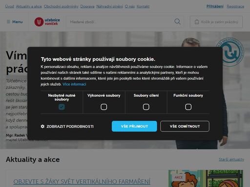     jsme připraveni být vám k službám tak, abyste se mohli v klidu věnovat své práci a spolehnout se na to, že učebnice a školní a kancelářské potřeby doručíme řádně a včas.
