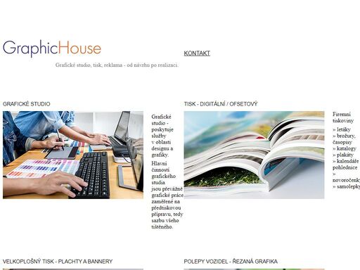 graphichouse, grafické studio, grafika, sazba, tiskárna, velkoplošný tisk, řezaná reklama