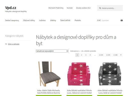 vpd.cz - nábytek a doplňky pro zlepšení bydlení. sedačky, obývací stěny, pokoje, kuchyně, matrace, ložnice, postele, skříně, stoly a židle.