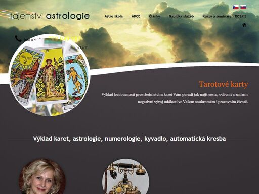 profesionální astrologie, grafologie, výklad karet, numerologie, kurzy, semináře a astrologická škola