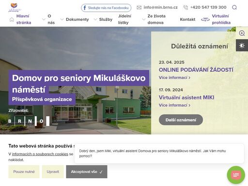 máme dlouholetou zkušenost s pobytovými službami pro seniory. jsme zařízení zřízené statutárním městem brnem.