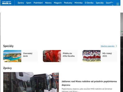 novinky a zprávy z jablonce nad nisou a okolí. nejdůležitější informace a události z jednotlivých obcí, dění v politice, kultuře, sportu i v běžném životě.
