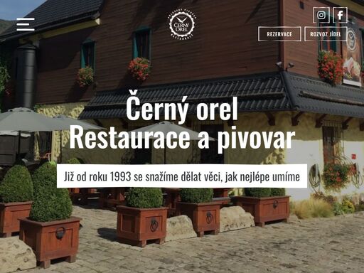 restaurace černý orel v oseku s vlastním pivovarem a pekárnou