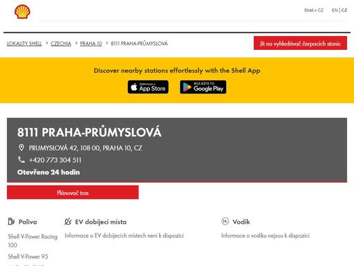 8111 praha-průmyslová je čerpací stanice v oblasti praha 10. tato stanice zahrnuje billa a myčka.