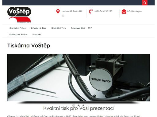 ofsetový a digitální tisk reklamních tiskovin. specializujeme se na potisk dopisních obálek, tisk vizitek a výrobu samopropisovacích formulářů.