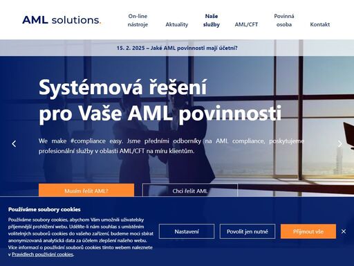 jsme předními odborníky v oblasti aml compliance, poskytujeme komplexní řešení a služby ? úvodní konzultace zdarma ?