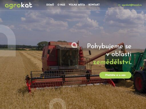 webové stránky zemědělské společnosti agrokat spol. s r.o. katovice