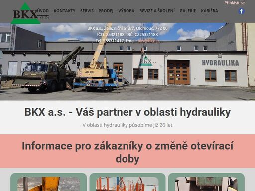 webová prezentace firmy bkx a.s.