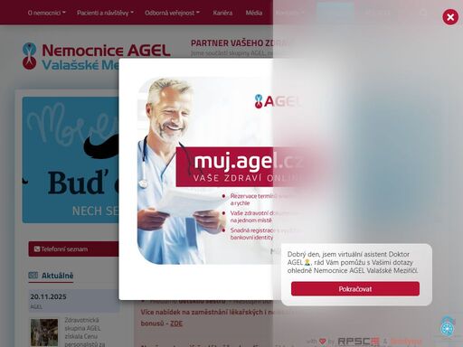 nemocnice valašské meziříčí a.s. je regionální zdravotnické zařízení se spádovou oblastí 80.000 obyvatel, která poskytuje zdravotní péči v základních medicínských oborech. hlavními nosnými programy jsou v současnosti porodnictví a úrazová a obecná chirurgie. dalším záměrem je rozšiřovat nosné programy směřované na preventivně - diagnostickou zdravotní péči, speciálně zaměřenou na seniory v souvislosti se stárnutím populace v rámci interních oborů, ale i následné zdravotní a ošetřovatelské péče. cílem nezbytně je i posilování preventivní a poradenské činnosti v ambulantní části nemocnice. zde se budeme soustřeďovat na široké skupiny obyvatelstva v rámci prevence civilizačních chorob, jejichž trend je dlouhodobě narůstající. poradenskou a kontrolní činnost chceme pacientům poskytnout komplexně v otázkách zdravého životního stylu, včetně zdravého způsobu redukce váhy. poskytujeme ambulantní a lůžkovou základní, specializovanou, diagnostickou a léčebnou preventivní péči v 9 oborech na 298 lůžek. v rámci vzdělávání má nemocnice 7 lékařských odborností splňujících akreditační odborná kritéria pro školící činnost, můžeme tak nabídnout stáže pro lékaře v přípravě na atestaci. nemocnice valašské meziříčí a.s. je zapojena do skupiny nemocnic hph - nemocnice podporující zdraví a v minulosti jsme již obdrželi několik ocenění a certifikátů od sak o.p.s., osvědčení o akreditaci čia, hci – spokojenost pacientů, či ceny hejtmana zlínského kraje.