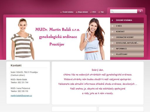 mudr. martin balák,gynekologie martin balák, gynekologie prostějov,gynekologická ordinace prostějov,mudr. balák,vodní,
prostějov(centrum zdraví) 