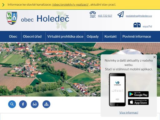 oficiální stránky obce holedeč