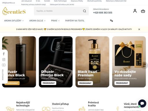 scentics® je prémiový český výrobce a prodejce luxusních vůní do interiérů, který nabízí inovativní aromatické řešení vyrobené v čr pro zákazníky hledající kvalitní, dostupný luxus do svého domova či firmy. naše vlastní výroba umožňuje nabízet špičkové produkty s rychlým dodáním a osobním přístupem.